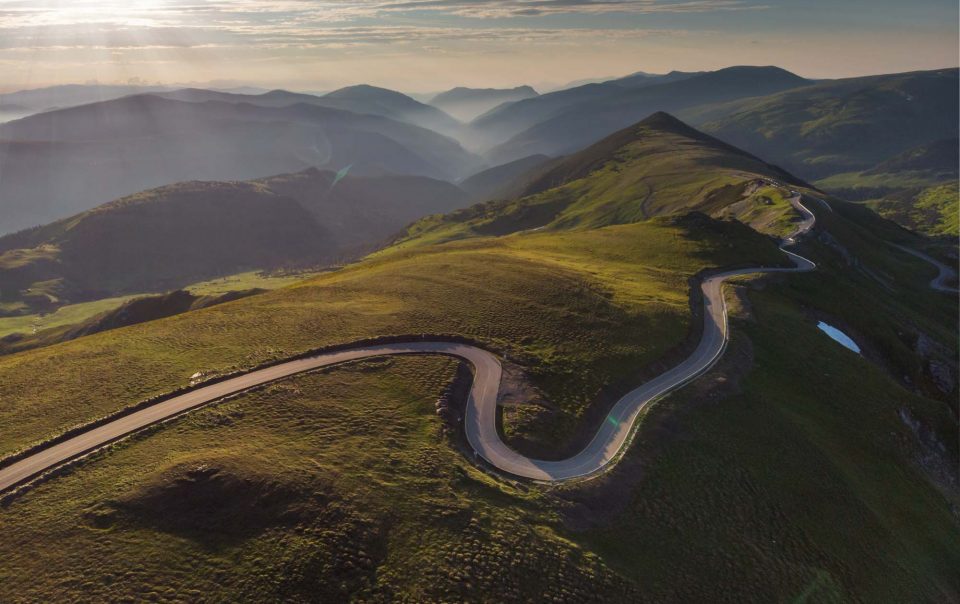 transalpina road sunset Romania tourism